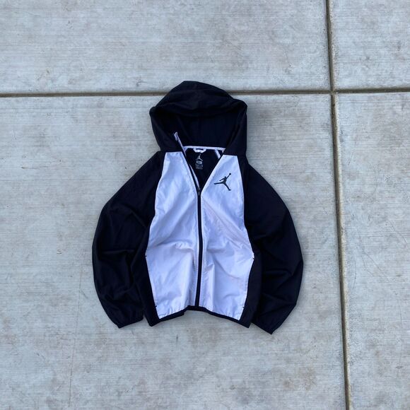 Jordan Other - Jordan Jumpman Black White Windbreaker Retro Streetwear Jacket
